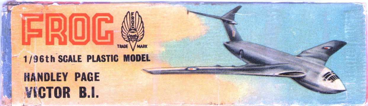 Верх коробки FROG 355P Handley Page Victor B.I crescent wing 4 jet bomber, International Model Aircraft, 1958